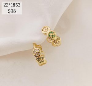 HUGGIE CIRCULO GRABADO CIRCONIA