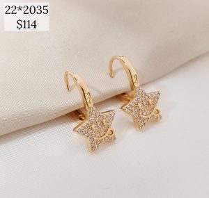 HUGGIES POSTE CON ESTRELLA CZ CARITA FELIZ