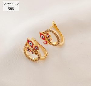 HUGGIE ARO CZ ALAS MARIPOSA OJOS