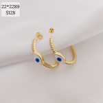 ARRACADA BRILLOS CON OJO BLANCO