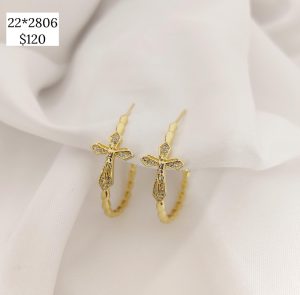 ARRACADA CRUZ CON PAVE