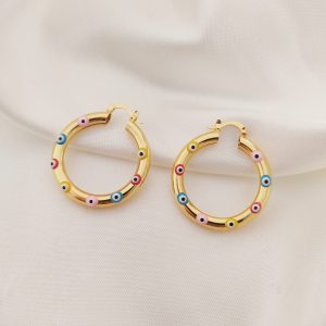 ARRACADA TUBULAR CON OJITOS