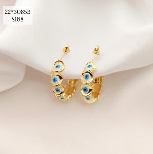 ARRACADA CORAZONES CON OJITOS