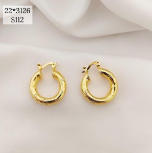 ARRACADA CHICA TUBULAR MARCADA