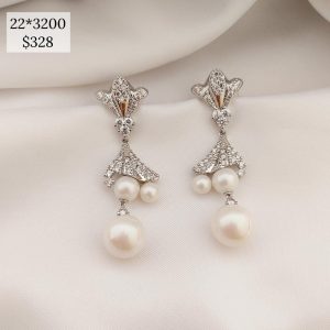 ARETE FIESTERO CON PERLA COLGANDO