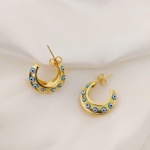 ARRACADA PLANA POR DENTRO CON MULTI OJOS