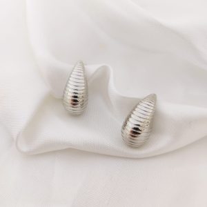 ARETE GOTA RAYADO CARACOL 30 MM