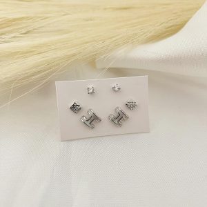 KIT 3 BROQUELES H MADRE PERLA/CUADRADO Y PUNTO CZ