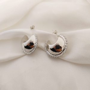 ARETE MEDIA LUNA CON LINEA DE ZIRCONIA