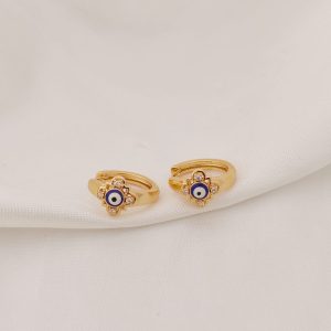 HUGGIE FLOR 4 CZ CENTRO OJO  T, AF, ROJO