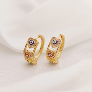 2 HUGGIE RIEL CORAZON OJO CIRC  MC Y TURQUEZA