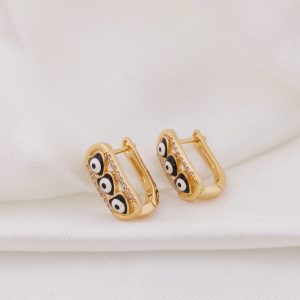 HUGGIE OVALO 3 CORAZON OJO CZ COSTADOS