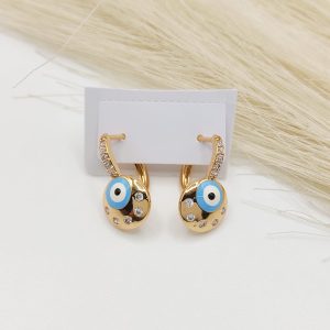 HUGGIE DISCO CON OJO COLOR Y CIRCONIAS