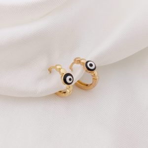 ARRACADA HUGGIE OJO FLOR 4 OVALOS