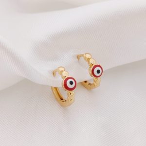 ARRACADA HUGGIE OJO FLOR 4 OVALOS