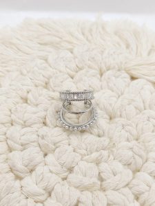 EAR CUFF 3 AROS ABIERTOS PERLAS CZ