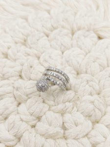 EAR CUFF 3 AROS COLGANTE BOLA