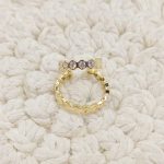 EAR CUFF  AROS ABIERTOS ROMBOS LISO/CZ