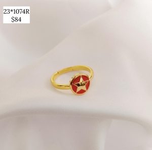 ANILLO DISCO CON ESTRELLA FONDO COLOR