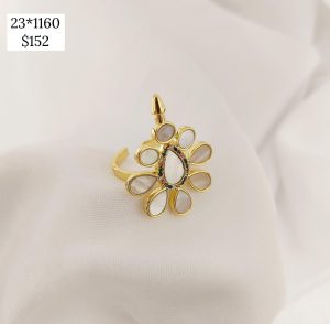 ANILLO FLOR DE GOTAS TURQUEZAS