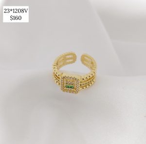 ANILLO TRIPLE CUADRO CON ZIRCONIAS