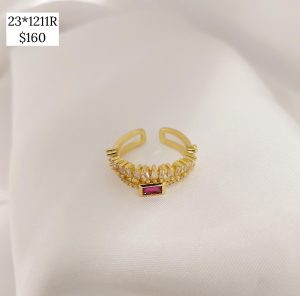 ANILLO DOBLES BAGUETTE Y ZIRCONIAS