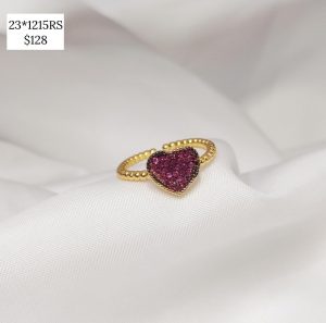 ANILLO BOLITAS Y CORAZ?N CON ZIRCONIAS