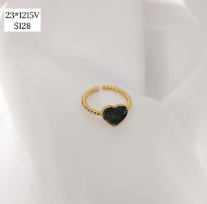 ANILLO BOLITAS Y CORAZ?N CON ZIRCONIAS