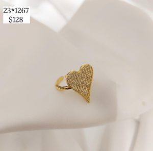 ANILLO CORAZ?N ALARGADO CON PAVE