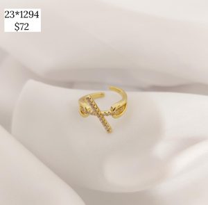 ANILLO DELGADO CON PAVE CRUZADO