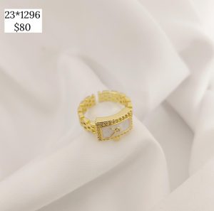 ANILLO TRENZADO CON MADRE PERLA