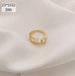 ANILLO DOBLE ZIRCONIAS FORMA DE CORAZ?N