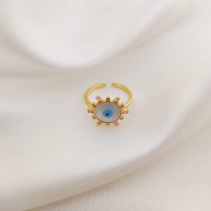 ANILLO SOL CZ BAGUETTE OJO MP REDONDO