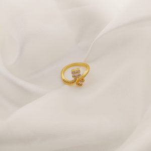 ANILLO RECT CZ EN PUNTAS DIF RUMBO ABIERTO AJUSTABLE