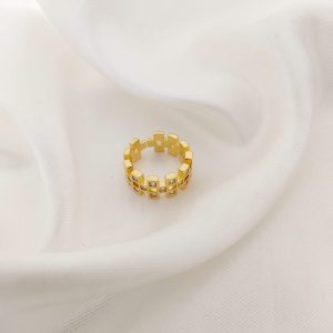 ANILLO AJEDREZ CON CIRCONIAS