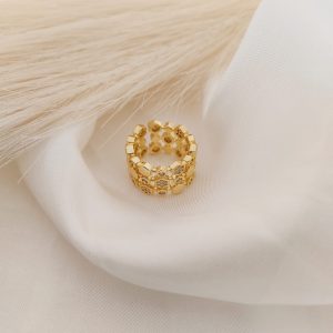 ANILLO TRIPLE CON ZIRCONIAS