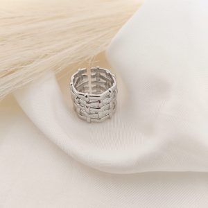 ANILLO ALTO TEJIDO LISO