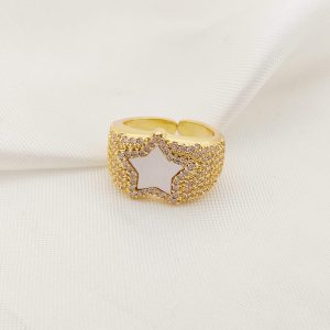 ANILLO ESTRELLA MP SOBRE ANILLO ANCHO PAVE
