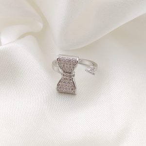 ANILLO ABIERTO PUNTA MO?O VERTICAL CIRCONIA