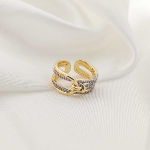 ANILLO AMARRE CUERDA LISA , PAVE