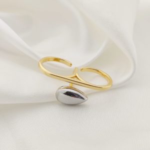 ANILLO 2 DEDOS BARRA CON GOTA