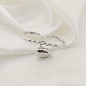 ANILLO 2 DEDOS BARRA CON GOTA