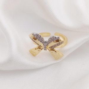 ANILLO MO?O MARTILLADO CON PAVE