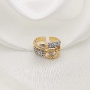 ANILLO GOTAS RAYADAS CONLINEA PAVE ENCONTRADO