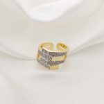 ANILLO BARRAS DESFAZADAS PAVE