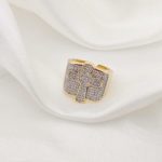 ANILLO CRUZ ENCUADRADO CIRCONIAS PAVE