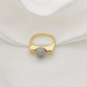 ANILLO DELGADO CON BOLA PAVE