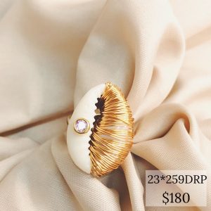 ANILLO CONCHA DORADO