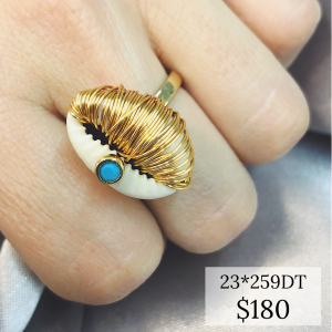 ANILLO CONCHA DORADO