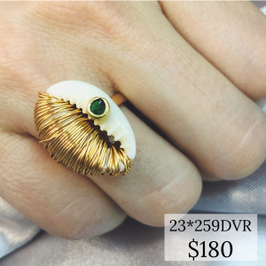 ANILLO CONCHA DORADO